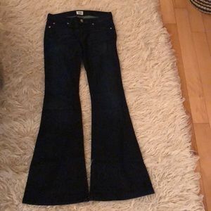 Dark wash Hudson bell bottom jeans